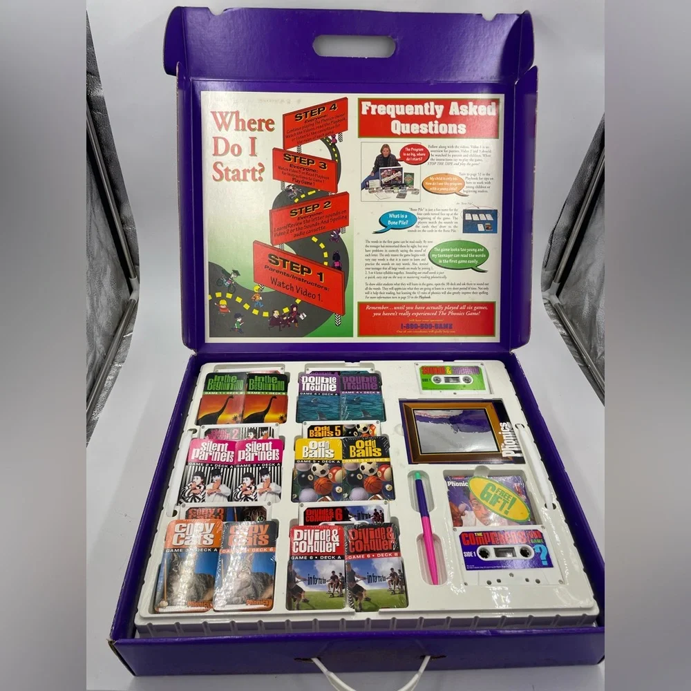VTG Vintage 90s The Phonics Game VHS/Cassette Tapes Educational Series